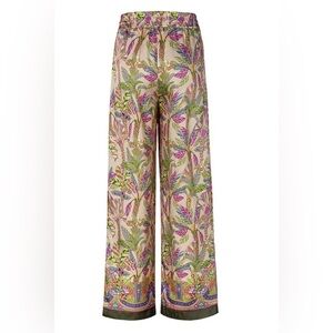 RIANI Wide Leg Floral Pants – Size 12 – Designer Botanical Print Trousers